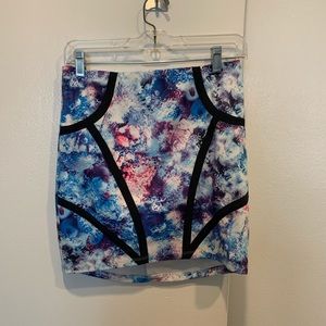 Multi color mini skirt